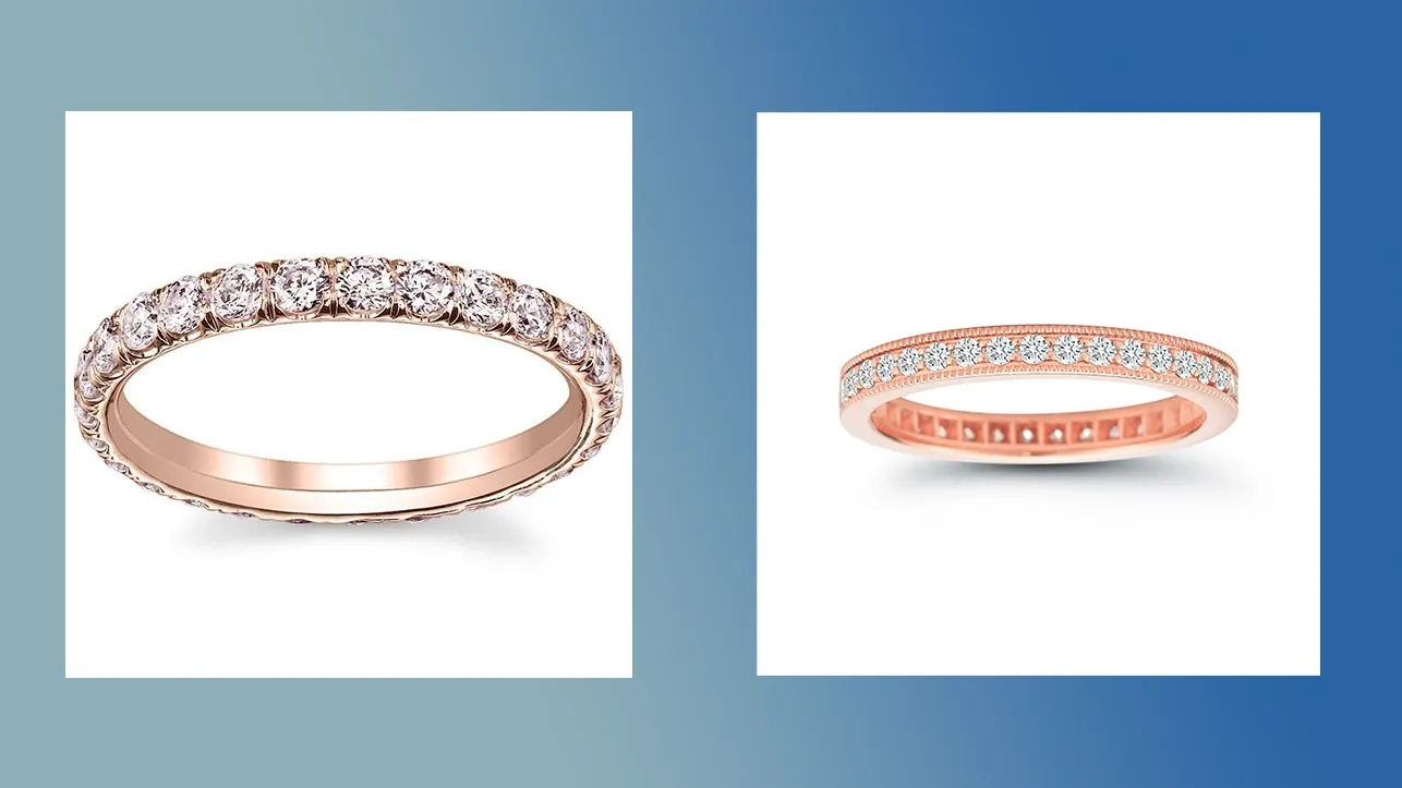 Rose Gold Diamond Eternity Rings